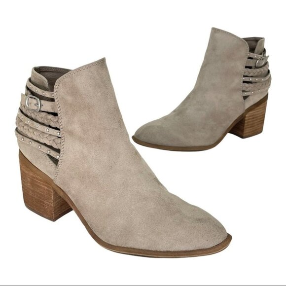 Carlos Santana Ashby Light Doe Fabric Microsuede Womens Ankle Boots Size 9.5M - Picture 9 of 12